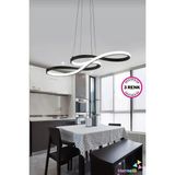 Allians 3 Renk Yanabilen Modern Ledli Yemek Masası Üstü Avize - Seçenek 1 - Ahşap