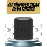 Allians 4l Airfryer Hazneli Yağsız Fritöz, Pratik ve Sağlıklı Pişirme - Altın