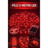 Allians 5 Metre Kırmızı Peri LED Işık, Pilli, Yanıp Sönen, Doğum Günü Süslemesi - Altın - Turkuaz