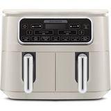 Allians Air Cook Duo Ev Yemeği Xxxl 4+4 Litre Airfryer Starlight 8 Kişilik - Ahşap - Bej
