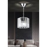 Allians Altıgen Kristal Taşlı Sarkıt Gümüş Avize 18CM, Salon, Mutfak, Hol, Oda Dekorasyonu - Seçenek 1 - Altın - Gümüş - Bakır