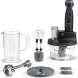 Allians Cam Hazneli Profesyonel Blender Seti Siyah, Güçlü ve Şık Tasarım - Ahşap