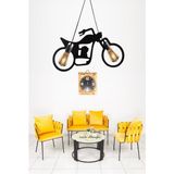 Allians Çapır Motor Bisiklet Sarkıt Avize, Modern Rustik Retro Dekoratif Işık - Seçenek 1 - Ahşap