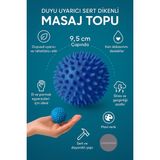 Allians Duyu Uyarıcı Sert Dikenli El ve Ayak Masaj Topu 9.5 cm - Açık Bej