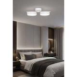 Allians Enerji Tasarruflu Modern LED Avize, 3 Renk Işık Seçeneği, Salon ve Koridor Için - Seçenek 1 - Ahşap - Beyaz
