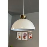 Allians Eskitme Şapka Tasarımlı Modern Avize, Salon ve Mutfak Için Şık Aydınlatma - Seçenek 1 - Ahşap - Beyaz