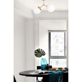 Allians Ikili Eskitme Modern Akrobat Model Beyaz Glop Camlı Avize - Seçenek 1 - Ahşap - Beyaz