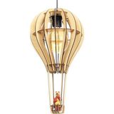 Allians Kapadok Çocuk Genç Odası Doğal Ahşap 3D Puzzle Uçan Balon Avize - Seçenek 1 - Ahşap - Ceviz