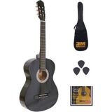 Allians Klasik Gitar 3/4 Boy, Junior Boyut, Öğrenciler Için Müzik Aleti - Seçenek 1 - Ahşap