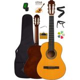 Allians Klasik Gitar 4/4 Tam Boy Naturel, Sap Ayarlı, Full Set, Müzik Severler Için - Seçenek 1 - Altın
