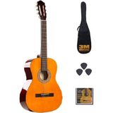 Allians Klasik Gitar Seti 4/4 Tam Boy Müzik Enstrümanı ve Aksesuarlarıyla - Ahşap - Ceviz - Seçenek 1
