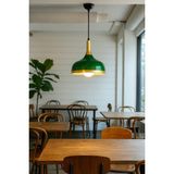 Allians Koyu Yeşil Modern Sarkıt Avize, Dekoratif ve Şık Mutfak & Cafe Aydınlatması - Seçenek 1 - Açık Bej