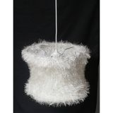 Allians Krem Renkli Yatak Odası Avizesi, 30 cm Çap, Şık ve Modern Tasarım - Seçenek 1 - Ahşap - Bej