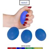 Allians Mavi Silikon El Egzersiz ve Fizik Tedavi Topu, Güçlendirme Seti - Ahşap - Ceviz