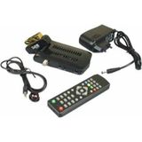 Allians Mini Uydu Alıcısı, Skart ve Sıkart Girişli, Kompakt ve Kullanışlı - Ahşap