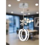 Allians Modern 3 Renk Krom Kasa Taşlı LED Avize, Şıklık ve Işık Şöleni - Seçenek 1 - Altın - Gri