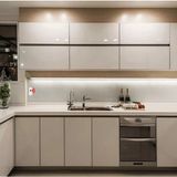 Allians Modern 30CM Beyaz Mutfak Dolabı LED Aydınlatma | Şık ve Işlevsel - Seçenek 1 - Ahşap - Beyaz