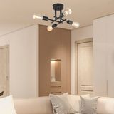 Allians Modern 4'lü Plafonyer, Genç ve Yatak Odası Için Şık Avize Seti - Seçenek 1 - Ahşap