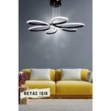 Allians Modern 60 cm Papatya Model LED Tavan Lambası, Şık ve Dekoratif Aydınlatma - Seçenek 1 - Ahşap