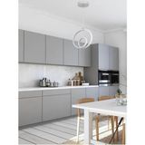 Allians Modern Damla Göz Beyaz Model 3 Renk Lüks LED Avize - Seçenek 1 - Ahşap - Beyaz