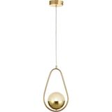 Allians Modern Gold Kaplamalı Oval Akrilik Sarkıt Avize, Oturma Odası Için Şık Seçenek - Seçenek 1 - Altın