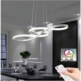 Allians Modern Gümüş LED Avize, Kumandalı, Şık ve Şık Aydınlatma Seçeneği - Seçenek 1 - Altın - Gri