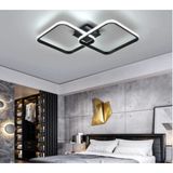 Allians Modern Kare LED Avize, Yatak ve Çocuk Odası Için Şık Siyah Kasa, Beyaz Işık - Seçenek 1 - Ahşap