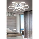 Allians Modern Krom Plafonyer Tavan Lambası, Salon, Mutfak, Yatak Odası Için LED - Seçenek 1 - Ahşap - Bej