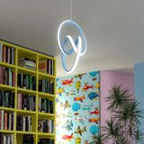 Allians Modern Mavi LED Çocuk Odası Avizesi, Şık ve Parlak Aydınlatma - Seçenek 1 - Ahşap - Ceviz