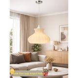 Allians Modern Sarkıt Avize, Oturma Odası Için Şık ve Şeffaf Tasarım - Seçenek 1 - Ahşap - Beyaz