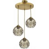 Allians Modern Selçuklu Top Motif Yıldız Ferforje Sarkıt Avize - Seçenek 1 - Altın