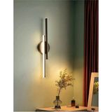 Allians Modern Siyah Çift Yönlü Çubuk LED Günışığı Lineer Avize 50CM - Seçenek 1 - Ahşap