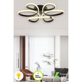 Allians Modern Siyah LED Tavana Sıfır Plafonyer, Şık ve Işıltılı Aydınlatma - Seçenek 1 - Ahşap