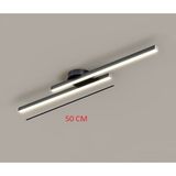 Allians Modern Siyah Lineer LED Tavan Aydınlatması, 50 cm Uzunluk - Seçenek 1 - Ahşap