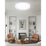 Allians Modern Tavan Sıfır LED Aplik 24W Yuvarlak Beyaz Işık Aydınlatma - Seçenek 1 - Ahşap - Beyaz