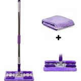 Allians Mor Teleskopik Mandallı Mikrofiber Sihirli Mop Yüzey Temizleyici - Antrasit - Seçenek 1