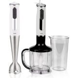 Allians Powerful 1700W Turbo El Blender Seti Paslanmaz Çelik Bıçaklı ve Kahvaltı Bıçağı Hediye - Ahşap - Beyaz