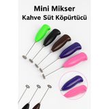 Allians Renkli Mini Pilli Mikser, Süt ve Kahve Karıştırıcı, Krema Çırpıcı - Açık Bej