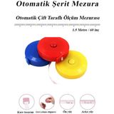 Allians Renkli Otomatik Makara Mezura, 1,5 M, Kolay Ölçüm ve Kullanım - Seçenek 1