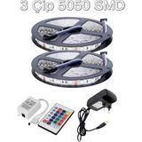 Allians Rgb Şerit LED 10M 5050 Smd Tak ve Çalıştır Iç Mekan Slikonsuz - Açık Bej
