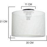 Allians Şık Hasır Krem 30 cm Silindir Plafonyer Avize - Seçenek 1 - Antrasit