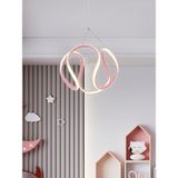 Allians Şık Pembe Sarkıt Avize, Modern LED Işık, Çocuk Odası Dekorasyonu - Seçenek 1 - Ahşap - Bej