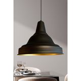 Allians Şık Siyah Metal Sarkıt Avize, Modern ve Vintage Tasarım, Salon ve Otel Dekorasyonu - Seçenek 1 - Ahşap