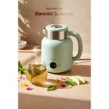 Allians Su Isıtıcı Kettle, Çelik Hazne, 1.5l, Su Yeşili, Retro Tasarım - Ahşap
