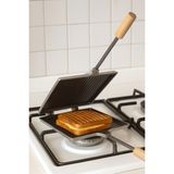 Allians Teflon Tost Makinesi, Ocak Üstü, Pratik ve Hızlı Tost Yapımı - Altın - Gri