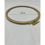 Allize Allizol Vidalı Aşap Nakış/punch Kasnağı (18,5 Cm’lik tek kasnak), punch kasnak, nakıi kasnak, Vidalı kasnak - Açık Kahve
