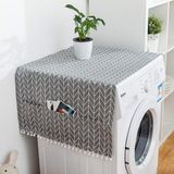 Allmart Çamaşır Makinesi Örtüsü Koruma 6 Cepli Banyo Düzenleyici Organizer Buzdolabı Örtüsü Depolama Hurç - Koyu Gri - 55 x 130