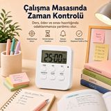 Allmart Öğrenci Ders Çalışma Saati Kronometreli Araç Saati Mutfak Buzdolabı Magnet Saat Sınavlara Hazırlık