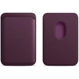 Allmi Apple iPhone 12 / 13 / 14 / 15 / 16 / 17 Pro Max Serisi ile Uyumlu Deri Cüzdan Magsafe - Bordo