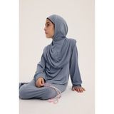 Allnoor Kids Tek Parça Kız Çocuk Namaz Elbisesi - 4 - 5 Yaş - Gri
